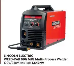 Home Hardware LINCOLN ELECTRIC WELD-PAK 180i MIG Multi-Process Welder offer