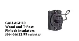Home Hardware Wood and T-Post Pinlock Insulators offer