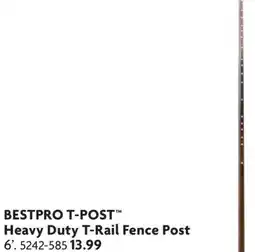 Home Hardware Heavy Duty T-Rail Fence Post 6' offer