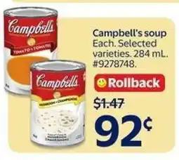 Walmart CAMPBELL’S SOUP offer