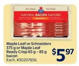 Walmart MAPLE LEAF OR SCHNEIDERS BACON offer