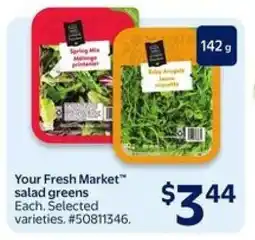 Walmart Your Fresh Market Salad Greens offer