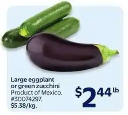Walmart Large Eggplant or Green Zucchini offer