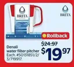 Walmart Denali water filter pitcher offer