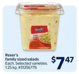 Walmart Reser's Family Sized Salads offer