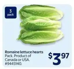 Walmart Romaine Lettuce Hearts offer