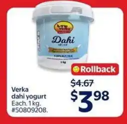Walmart Verka Dahi Yogurt offer