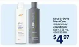 Walmart Dove or Dove Men+Care Shampoo or Conditioner offer