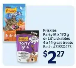 Walmart Friskies Party Mix or Lil' Lickables offer