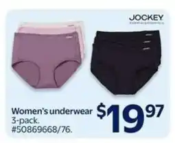 Walmart Women's underwear 3-pack offer