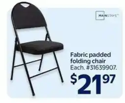 Walmart Fabric Padded Folding Chair offer