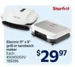 Walmart Starfrit Electric Grill or Sandwich Maker offer
