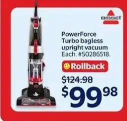 Walmart PowerForce Turbo bagless upright vacuum offer