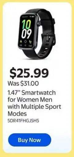 Walmart 1.47” Smartwatch for Women Men offer