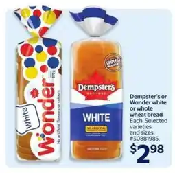Walmart Dempster's or Wonder Bread offer
