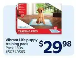Walmart Vibrant Life puppy training pads offer