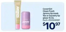Walmart CoverGirl Clean Fresh Jammy lip mask 10s or Squishy lip glaze 15 mL offer