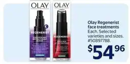 Walmart Olay Regenerist face treatments offer
