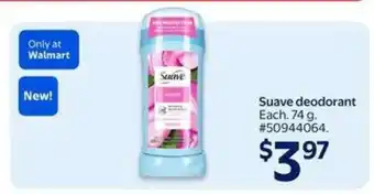 Walmart Suave deodorant offer
