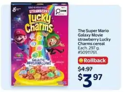 Walmart The Super Mario Galaxy Movie strawberry Lucky Charms cereal offer