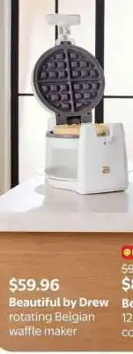Walmart Beautiful by Drew rotating Belgian waffle maker offer