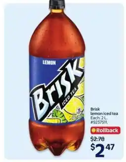 Walmart Brisk Lemon Iced Tea offer