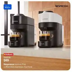 Walmart Nespresso Vertuo Pop offer