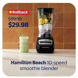 Walmart Hamilton Beach 10-speed smoothie blender offer