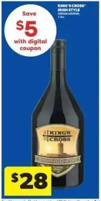 Real Canadian Liquorstore KING’S CROSS Irish Style Cream Liqueur offer