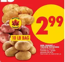 No Frills RED, RUSSET or YELLOW POTATOES offer