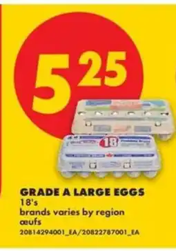 No Frills GRADE A LARGE EGGS offer