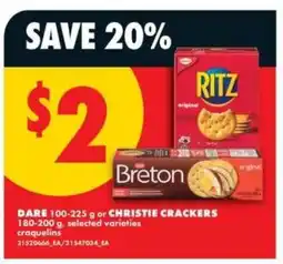 No Frills DARE or CHRISTIE CRACKERS offer