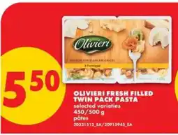 No Frills OLIVIERI FRESH FILLED TWIN PACK PASTA offer
