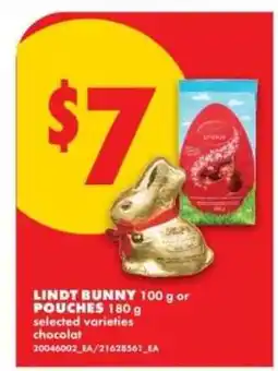 No Frills LINDT BUNNY or POUCHES offer