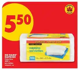 No Frills NO NAME NAPKINS offer