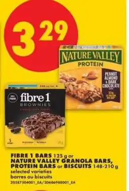 No Frills Fibre 1 Bars or Nature Valley Granola Bars, Protein Bars or Biscuits offer
