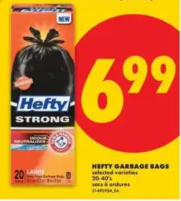No Frills Hefty Garbage Bags offer