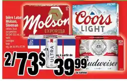 Super C BIÈRE LABATT, MOLSON, SLEEMAN offer
