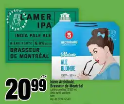 Super C bière Archibald, Brasseur de Montréal offer