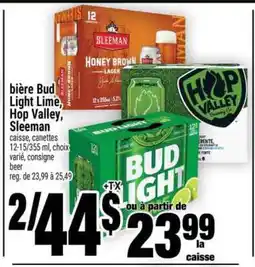 Super C bière Bud Light Lime, Hop Valley, Sleeman offer