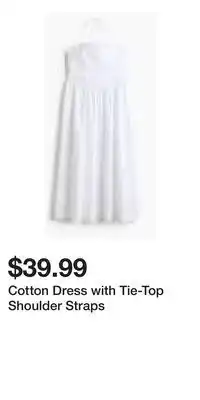 H&M Cotton Dress with Tie-Top Shoulder Straps offer
