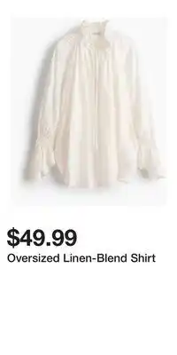 H&M Oversized Linen-Blend Shirt offer