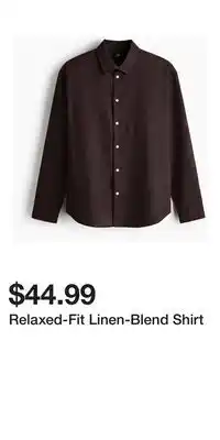 H&M Relaxed-Fit Linen-Blend Shirt offer