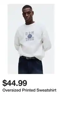 H&M Oversized Printed Sweatshirt offer