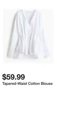 H&M Tapered-Waist Cotton Blouse offer