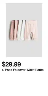 H&M 5-Pack Foldover-Waist Pants offer
