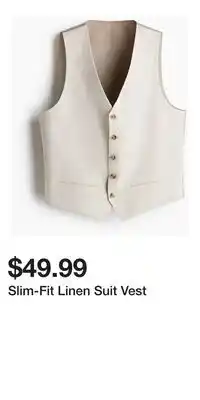 H&M Slim-Fit Linen Suit Vest offer
