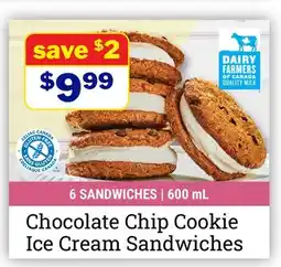 M & M Food Market Chocolate Chip Cookie Ice Cream Sandwiches offer