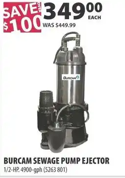Co-op Burcam sewage pump ejector offer