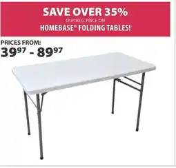 Co-op Homebase folding tables offer